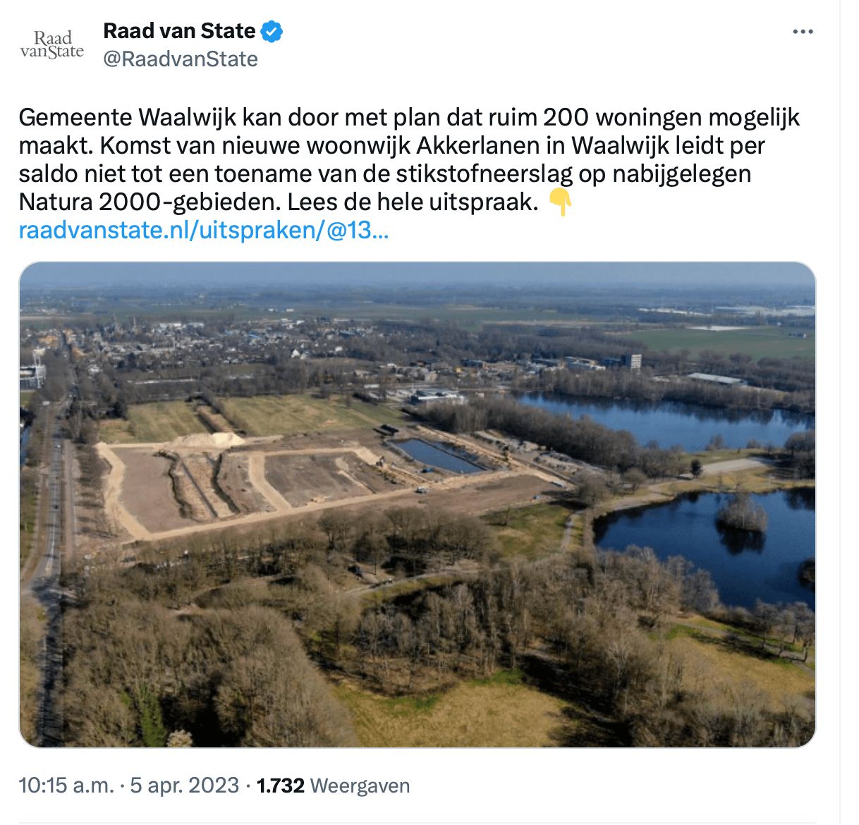 Positieve uitspraak RVS: Akkerlanen gaat door!