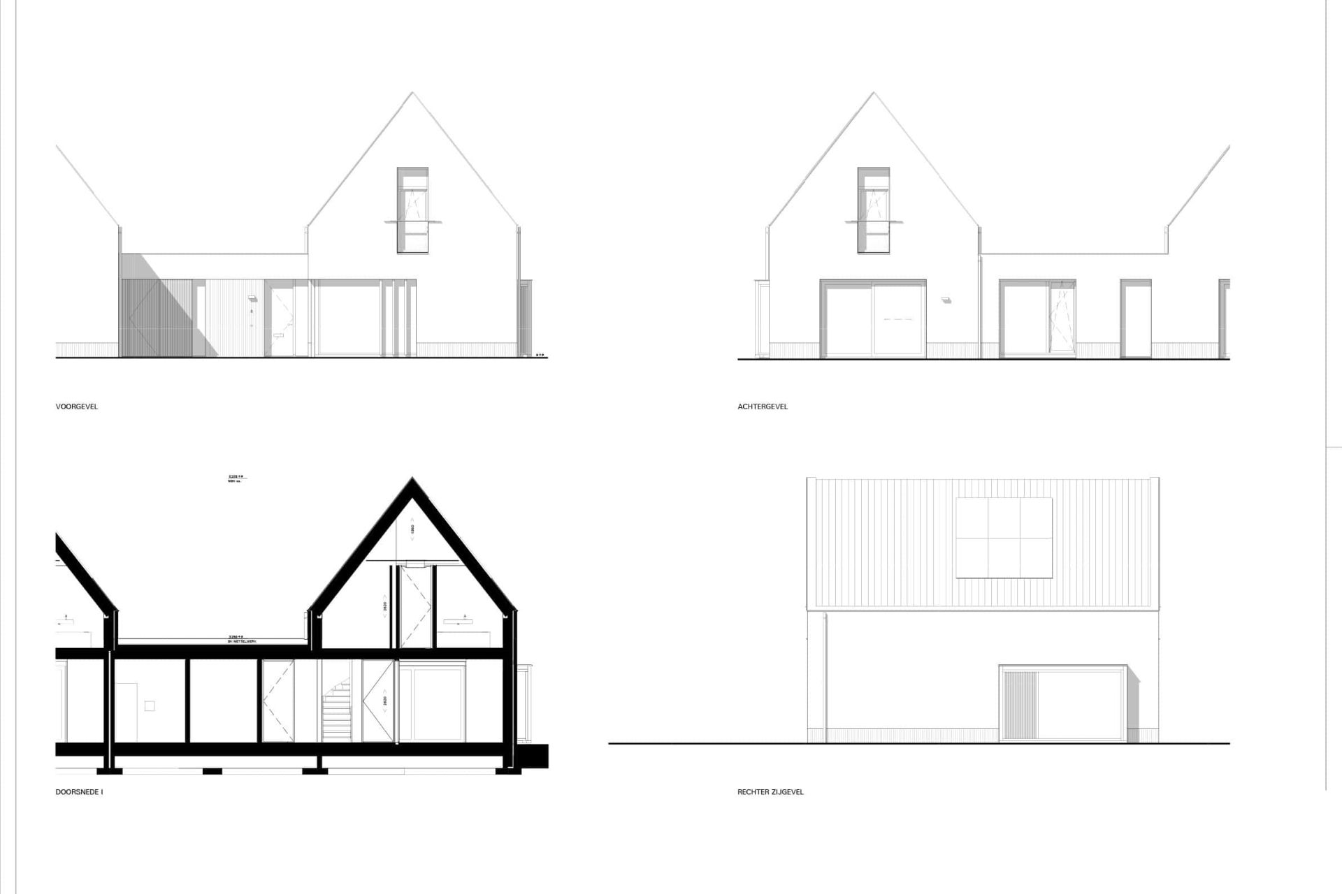 Gevel hoekwoning	- Bouwnummers 29 en 38 (gespiegeld)